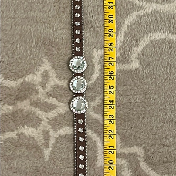 Brown Crystal Embellished Belt - Picture 9 of 15